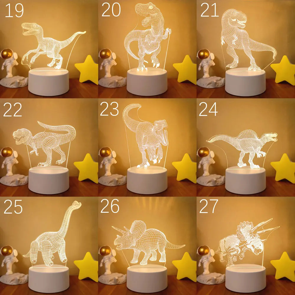Dinosaur 3D Lamp