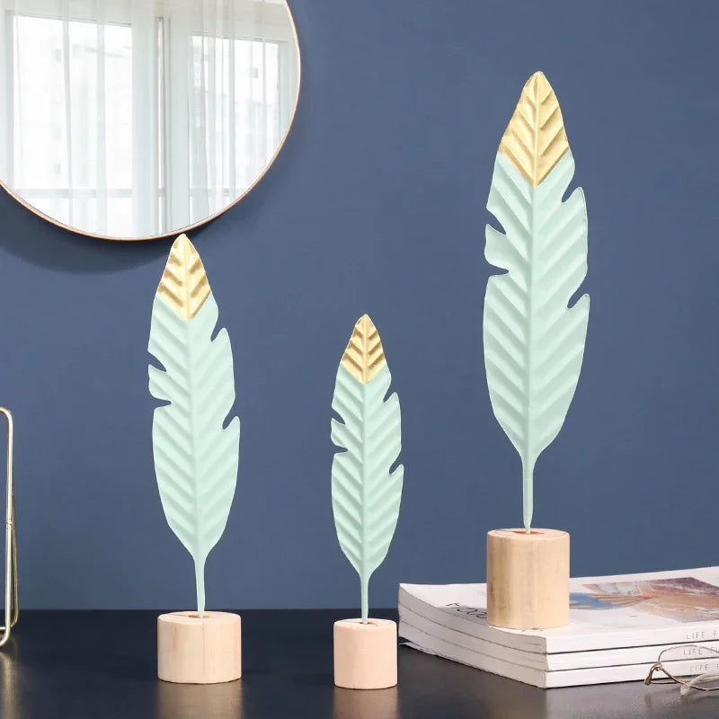 Nordic Iron Feather Figure Ornaments