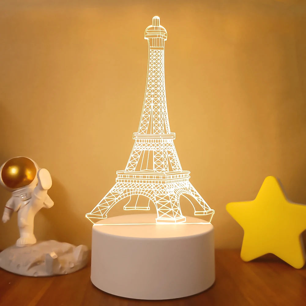 3D LED Night Lamps
