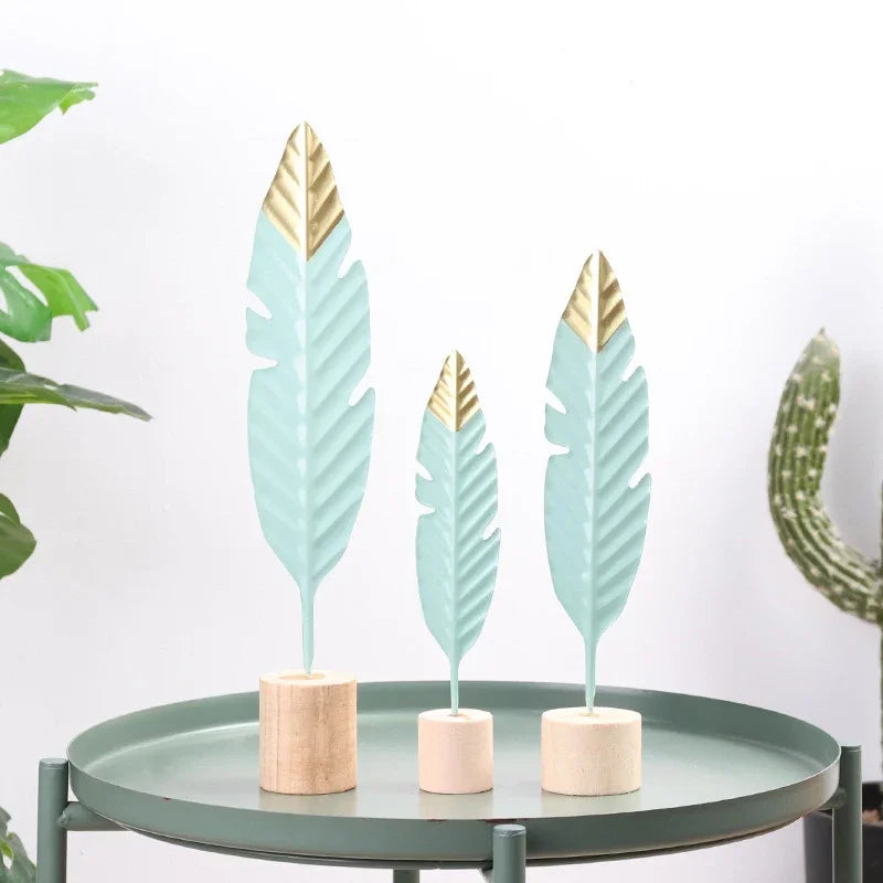 Nordic Iron Feather Figure Ornaments