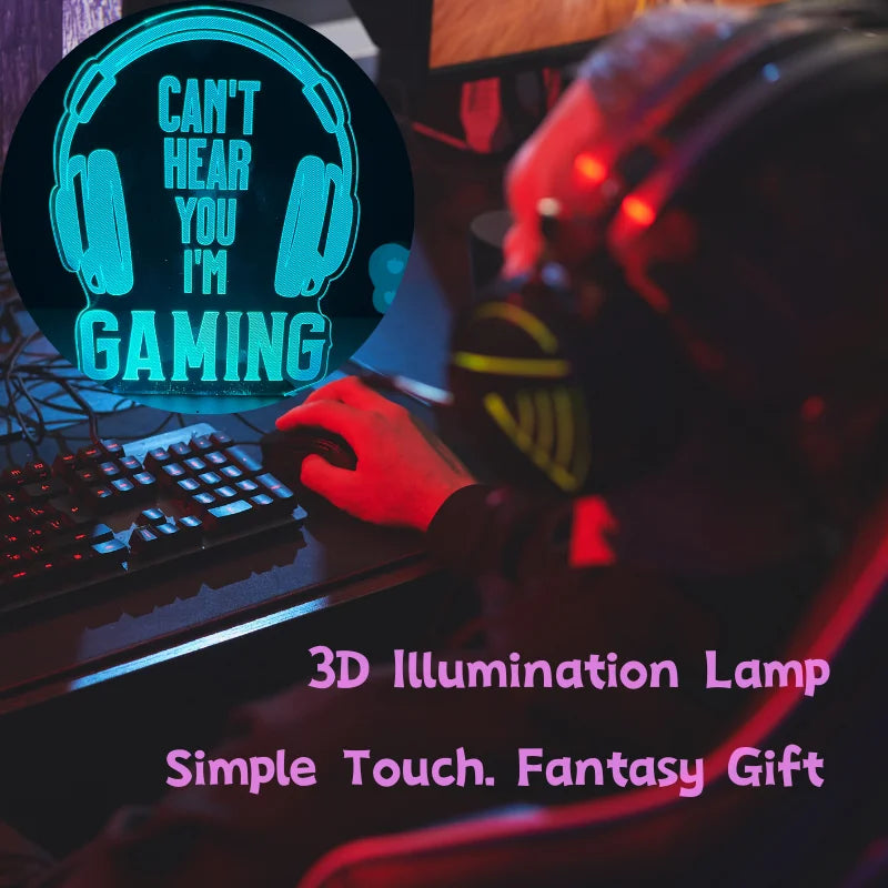 Seven Colors 3d Gaming Night Light