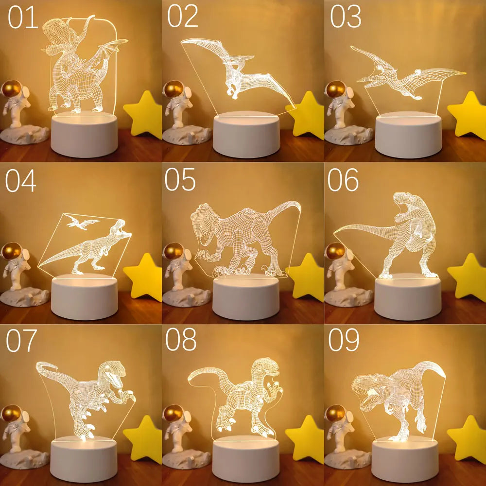 Dinosaur 3D Lamp