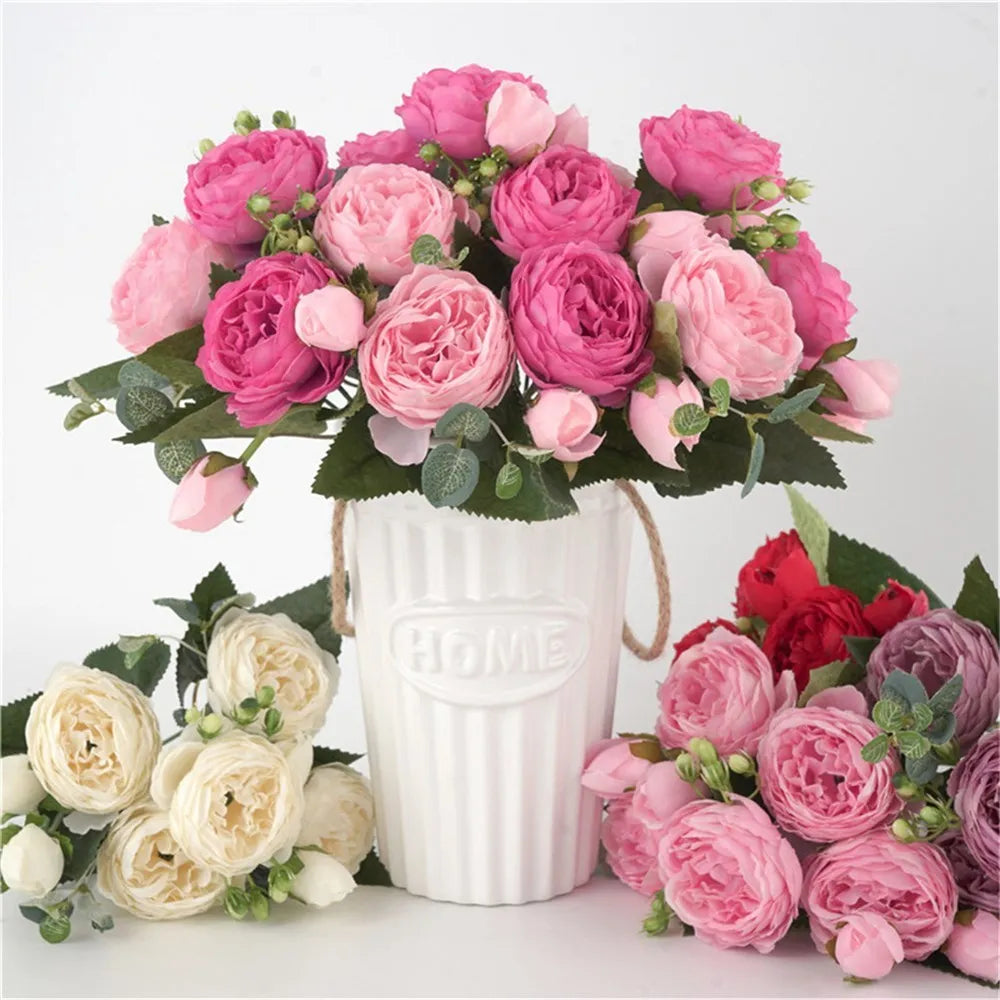 30CM Artificial Flowers Decorations Vase