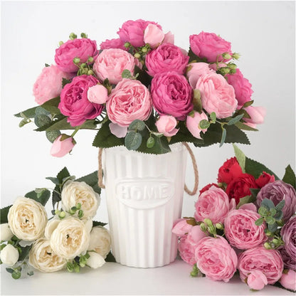 30CM Artificial Flowers Decorations Vase