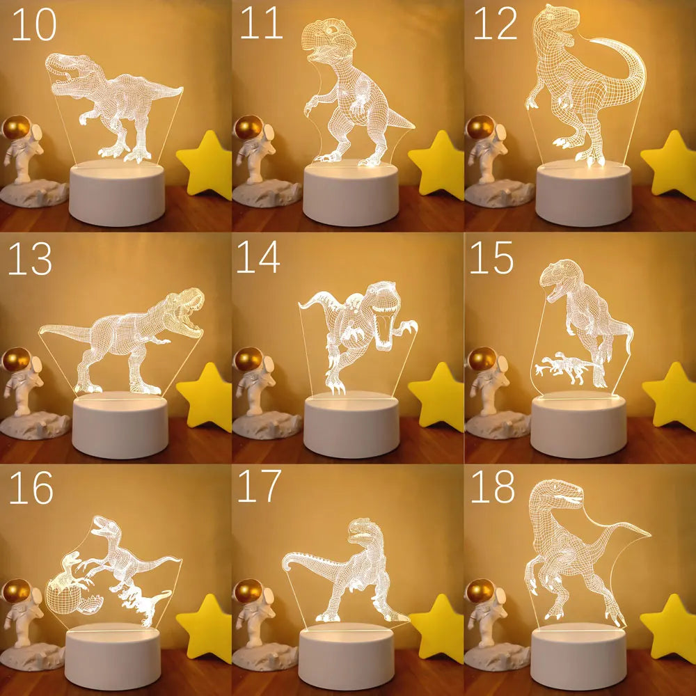 Dinosaur 3D Lamp