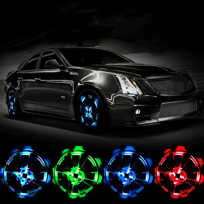 2Pc Fashion Tire LED Valve &amp; Rock Light &amp; Decorative Tire Nozzle