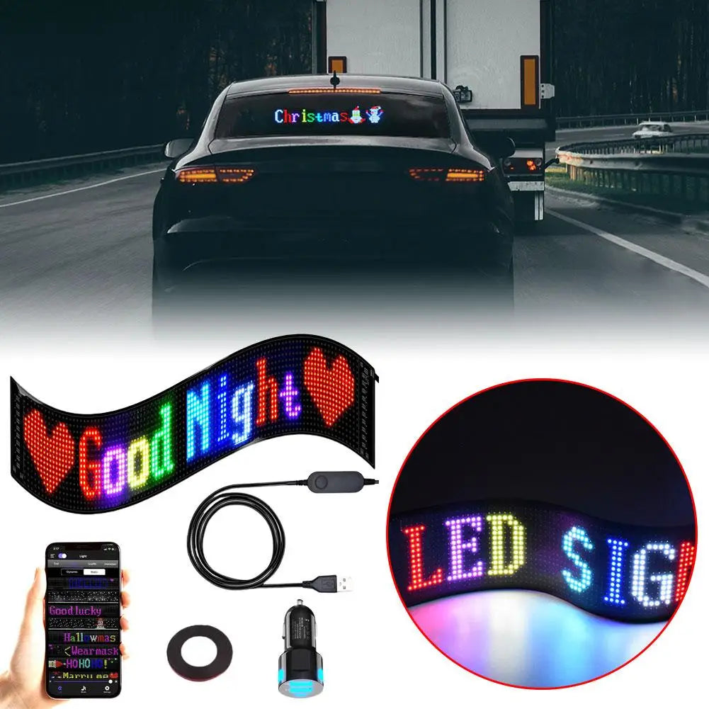 Advertising LED Sign Custom Text Animation Car Display