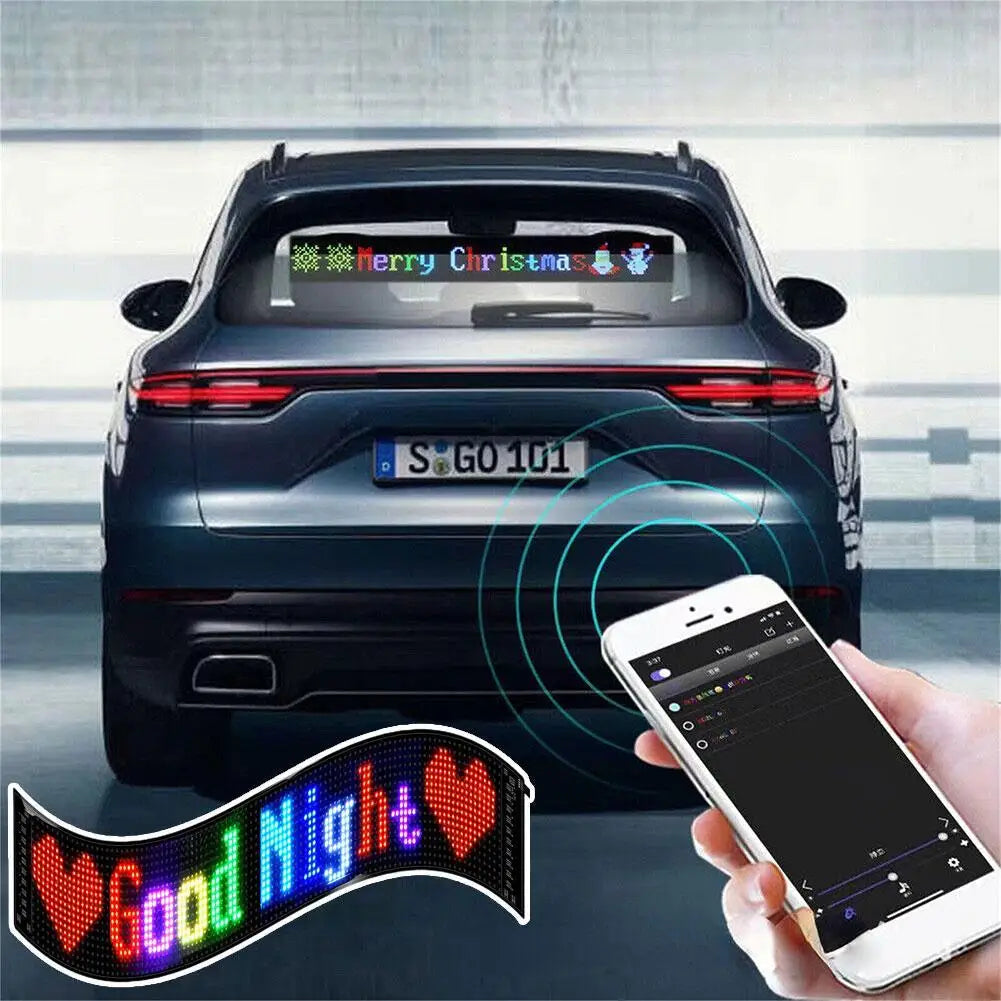 Advertising LED Sign Custom Text Animation Car Display