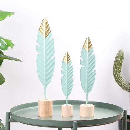 Nordic Iron Feather Figure Ornaments